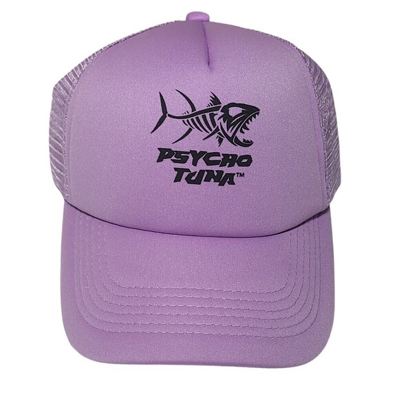 Psycho Tuna Trucker Mesh Snapback Hat Lavender And Black Adult One Size NWT - Picture 3 of 9